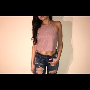 Pink halter top